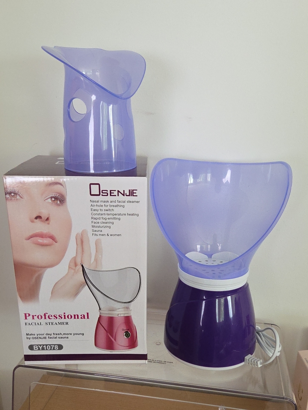 Purple Facial Steamer NIB for Home Spa and Hydration